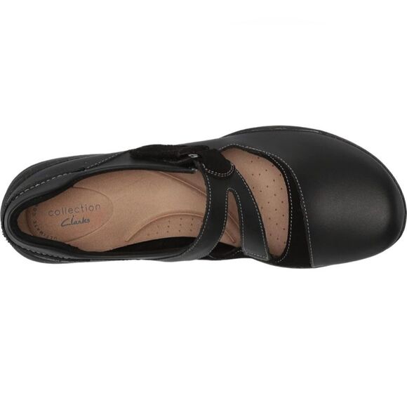 Collection by Clarks Women's Roseville Mary Jane Flat size 7 wide black - Picture 4 of 9